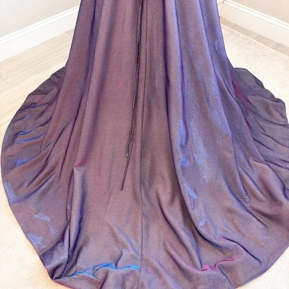NEW Purple Iridescent Long Prom Dress NWOT Size XL/16 - Picture 10 of 14